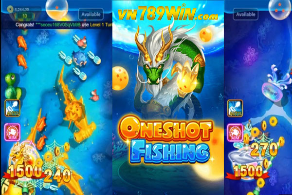 Giao diện chính của game bắn cá CQ9 onle shot tại nhà cái 789WIN 